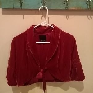 Red velour shrug bolero